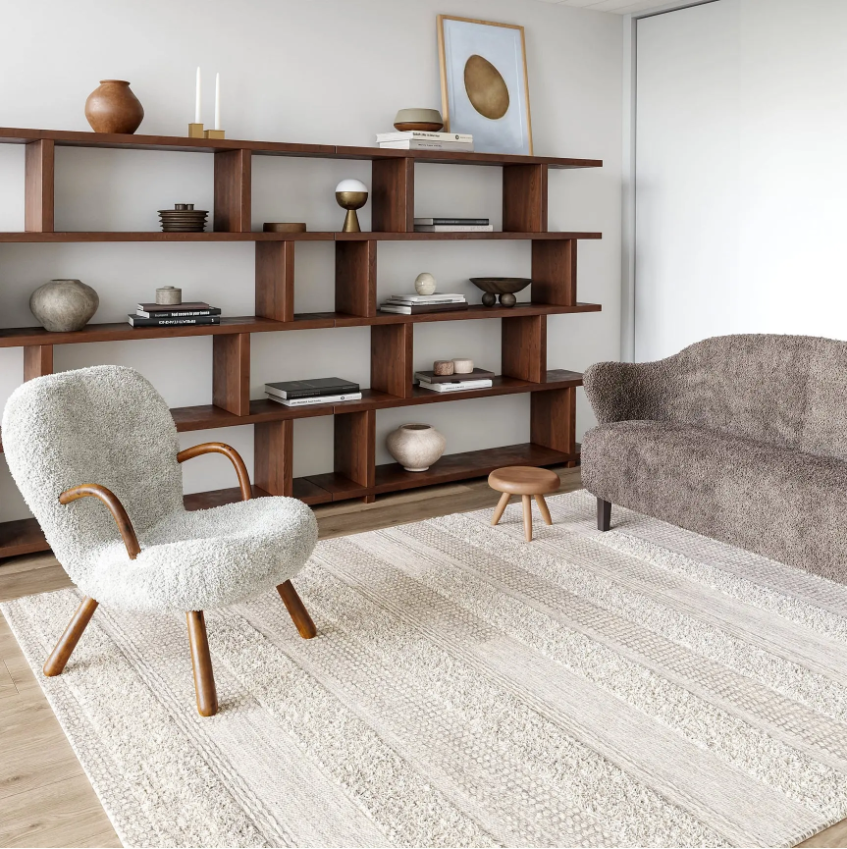 Nogy Komorebi Rug - Blend with Layered Neutral Patterns - NOGY