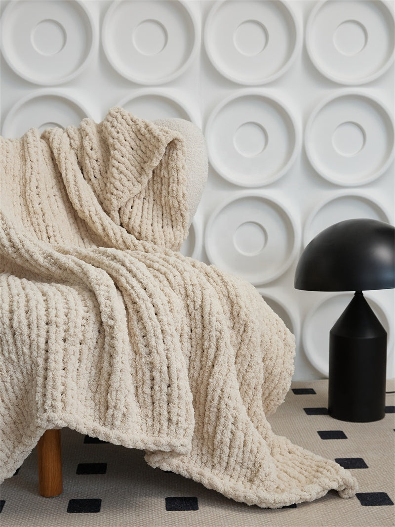 Nogy “Nami” Chenille Knit Blanket - NOGY