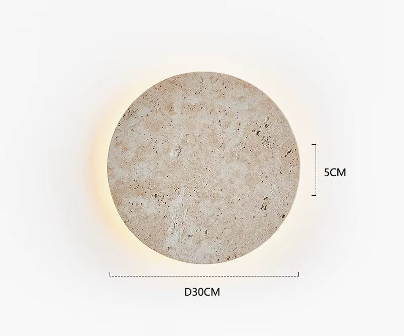 Nogy Natural Stone Round Wall Light Indoor Decorative Lighting, Ideal for Dining Room - NOGY