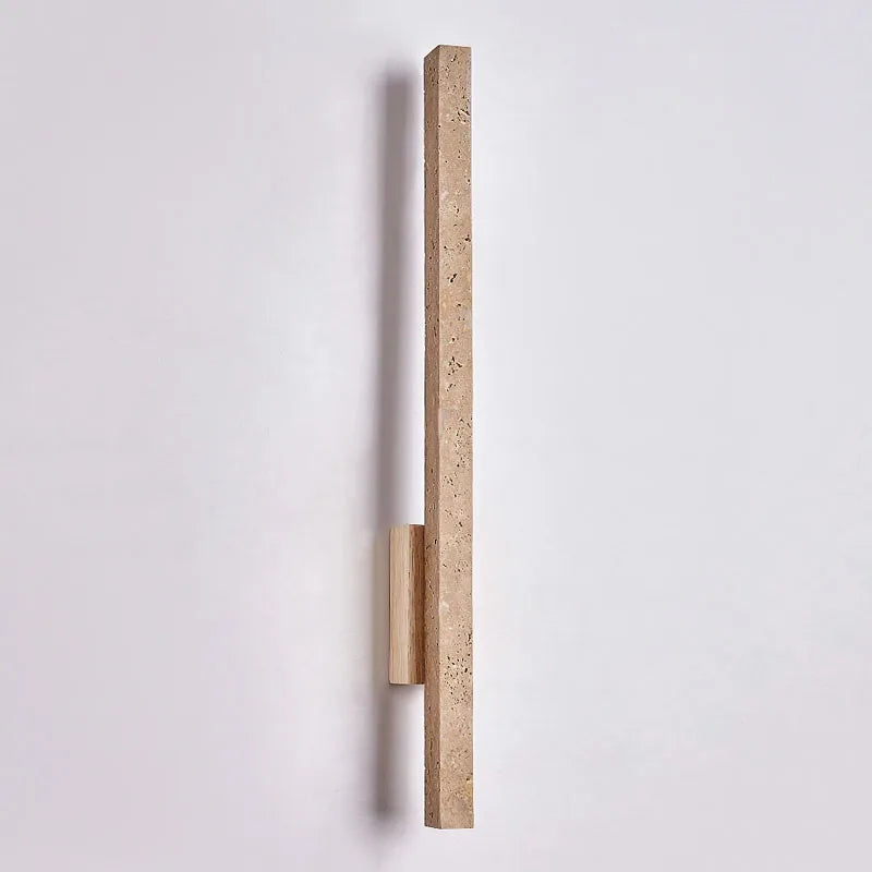 Nogy Wabi-Sabi Style Travertine LED Wall Sconce – Minimalist Warm Light for Bedroom, Hallway & Stairs - NOGY