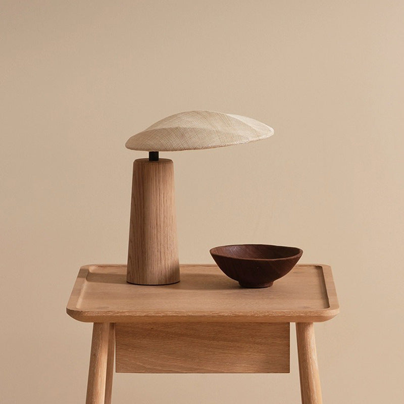 Nogy Kumo Table Lamp – Beechwood Japandi Light with Soft Linen Shade