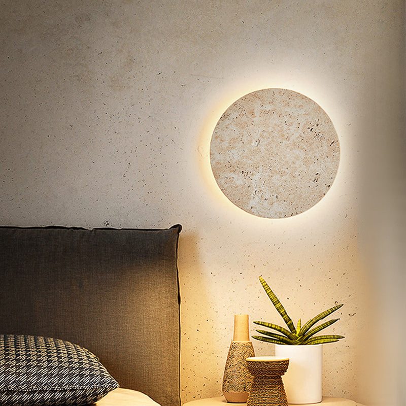 Nogy Natural Stone Round Wall Light Indoor Decorative Lighting, Ideal for Dining Room - NOGY
