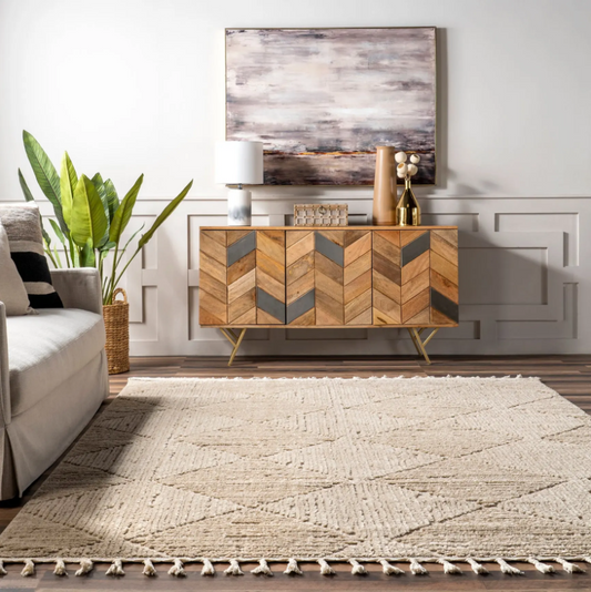 Nogy Tera Rug  – Soft Geometry in Serene Neutrals