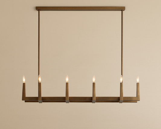 Nogy Zen Axis – Minimalist Japandi Brass Chandelier - NOGY