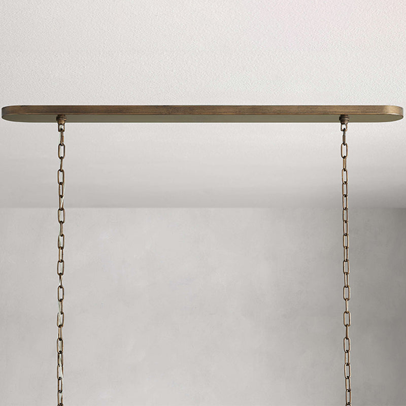 Nogy Rattan Beam – Woven Rattan & Iron Linear Pendant Light - NOGY