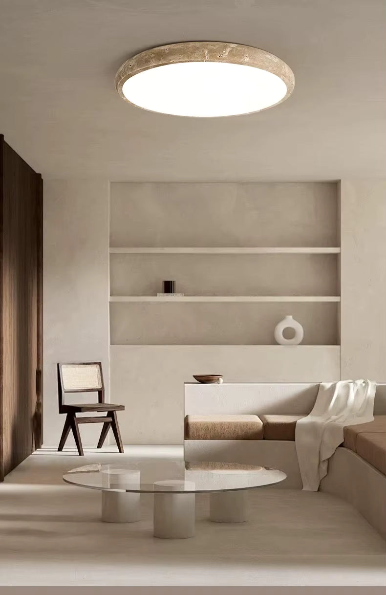 Nogy Ishi Ceiling Lamps - Round LED Stone Light