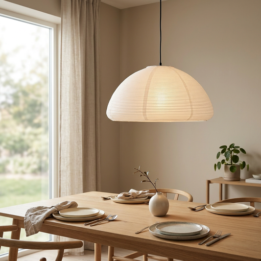 Nogy Paper Lantern ( No Bulb INCLUDED) • Japanese Pendant Lamp • Ceiling Paper Lamp Shade • White Paper Lantern (Ceiling) - NOGY