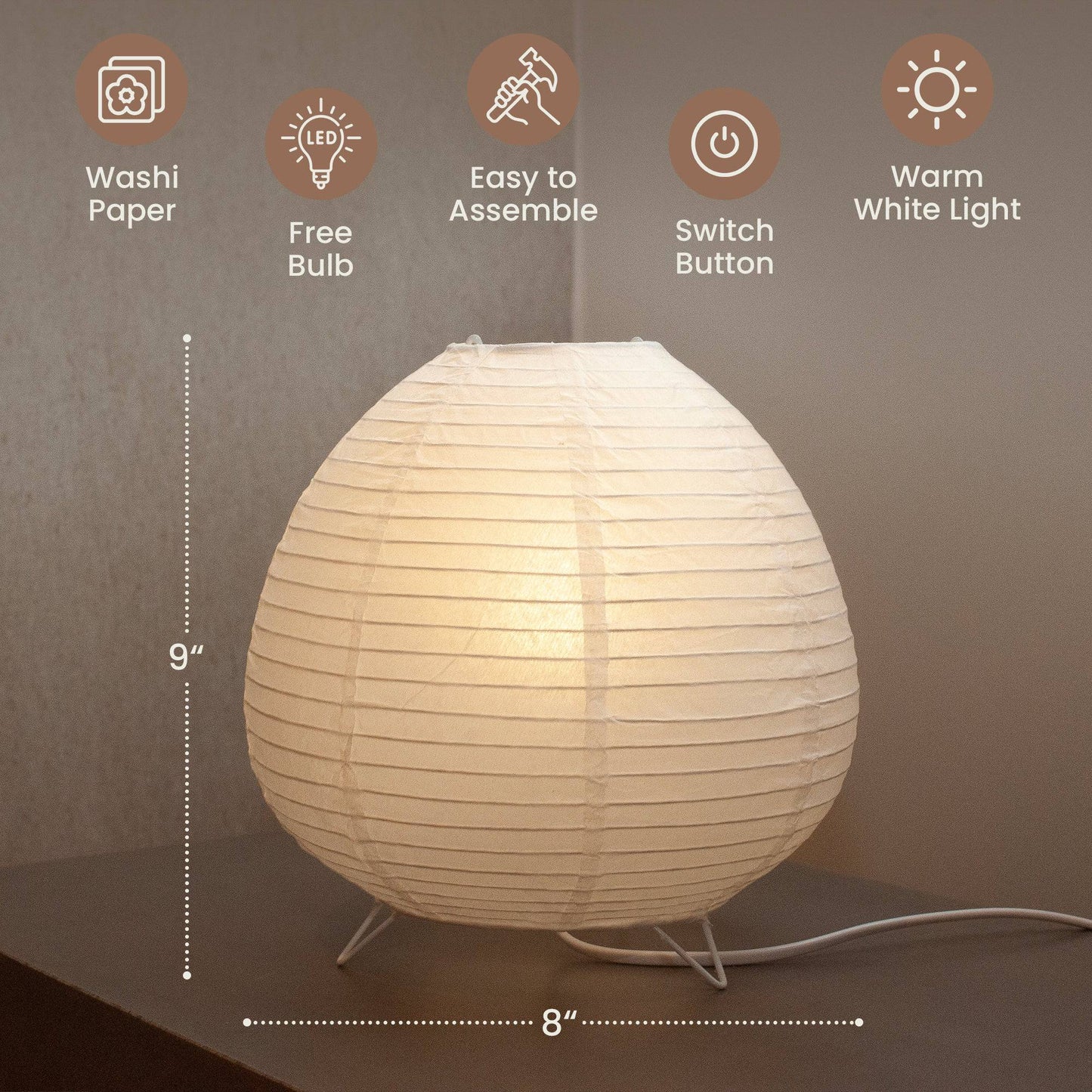 NOGY Mini Paper Lamp • Rice Paper Table Lamp (Mini) - NOGY