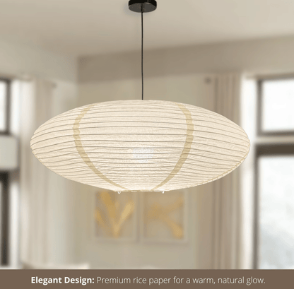 NOGY Paper Lantern ( No Bulb INCLUDED) • Japanese Pendant Lamp • Ceiling Paper Lamp Shade • White Paper Lantern (Ceiling) - NOGY