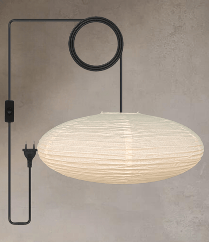 NOGY Paper Lantern ( No Bulb INCLUDED) • Japanese Pendant Lamp • Ceiling Paper Lamp Shade • White Paper Lantern (Ceiling) - NOGY