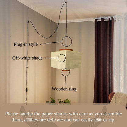 Paper Lamp Shade Rectangular - Perfect for Home Decor, Easy Installation - NOGY