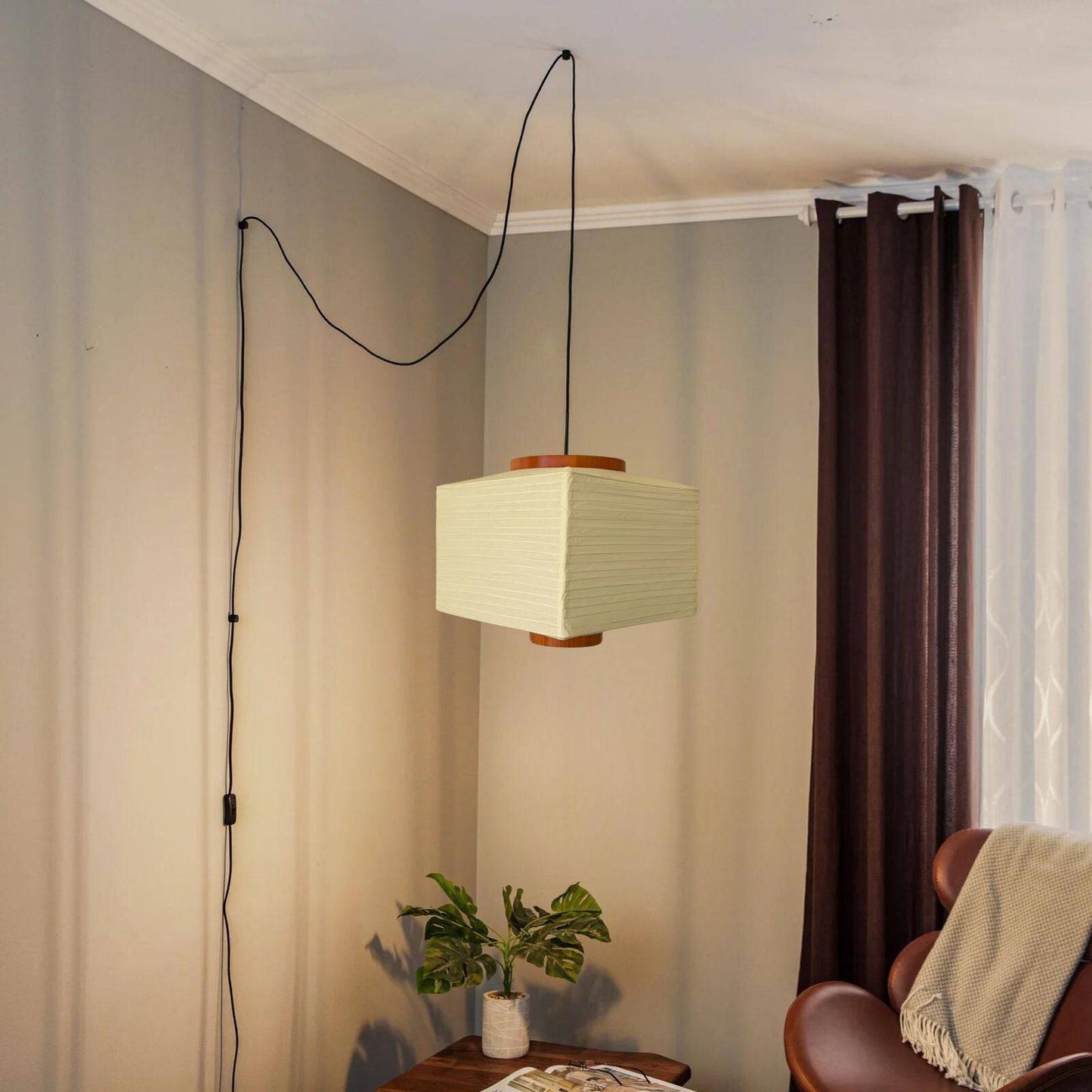Paper Lamp Shade Rectangular - Perfect for Home Decor, Easy Installation - NOGY