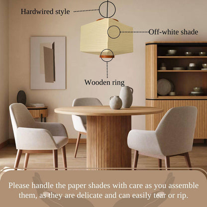 Paper Lamp Shade Rectangular - Perfect for Home Decor, Easy Installation - NOGY