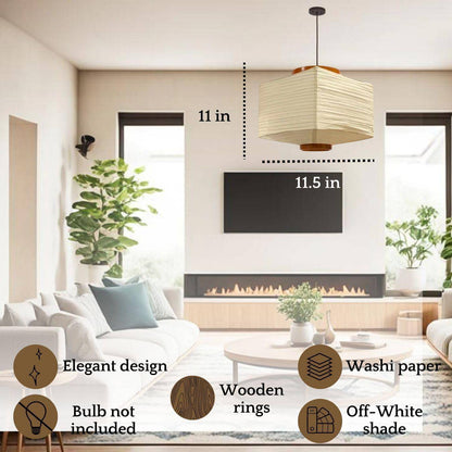 Paper Lamp Shade Rectangular - Perfect for Home Decor, Easy Installation - NOGY